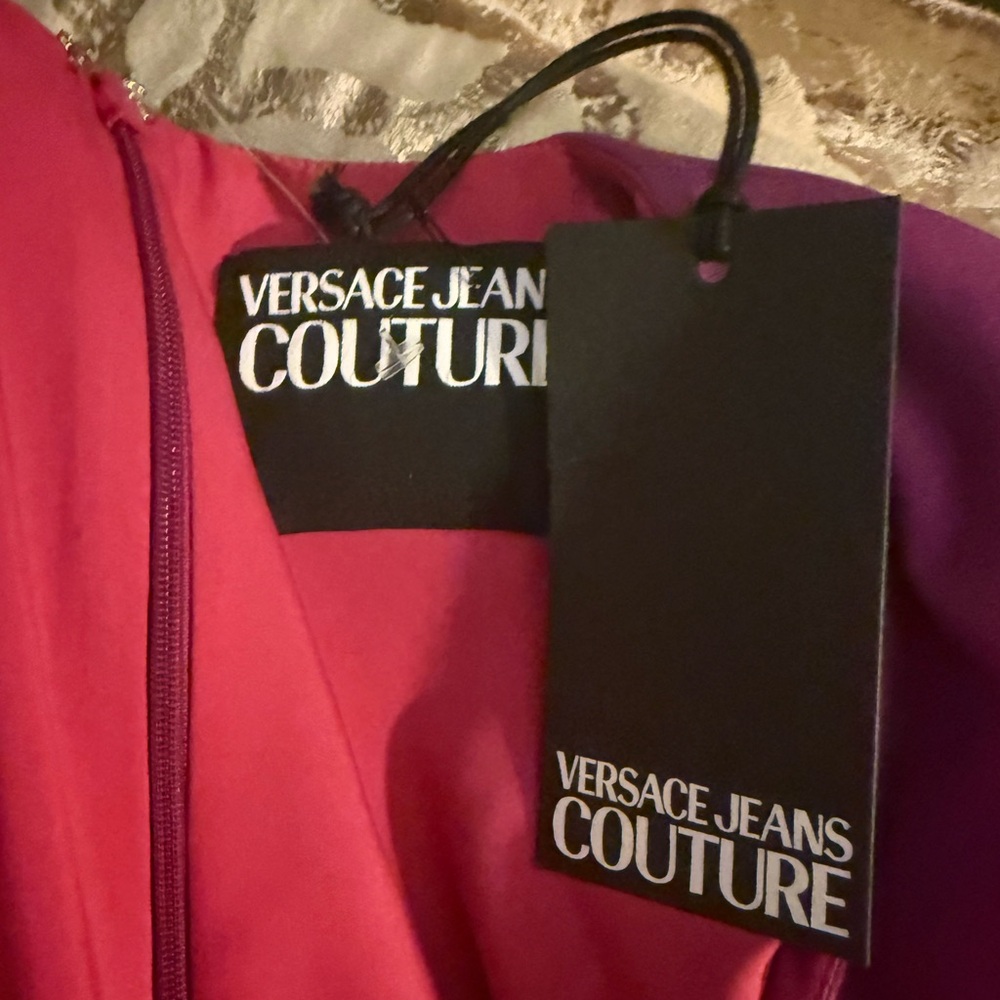 Versace Jeans Couture NWT Pink Cut-Out Midi Dress - Picture 5 of 7